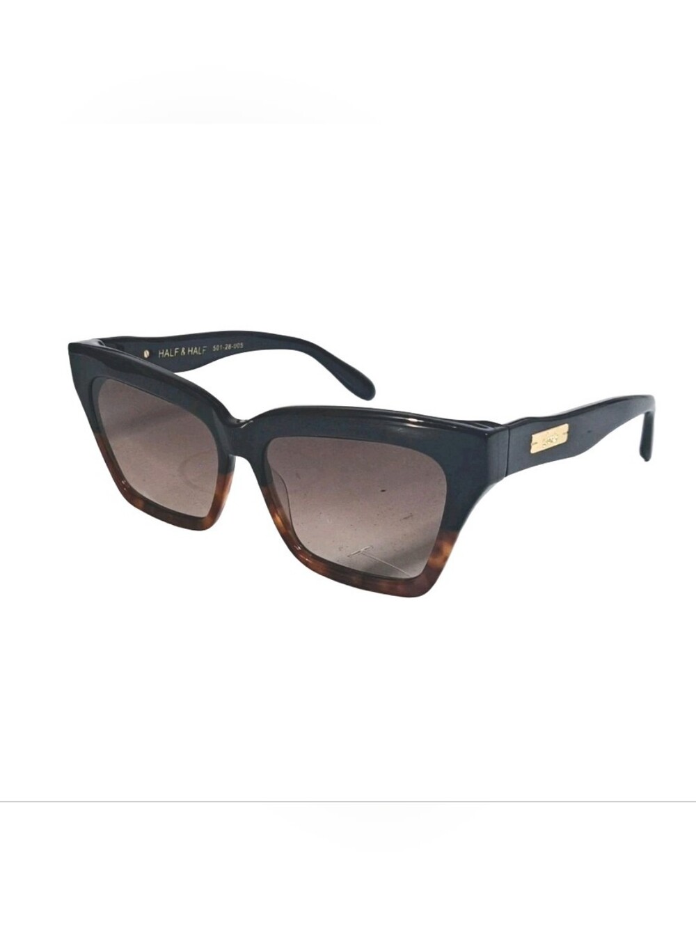 SONIX HALF and HALF Sunglasses Black Toetoise Women New